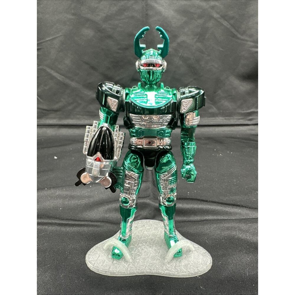 Vintage Beetleborgs Pinching Claw Green Hunter Loose 6" Action Figure Bandai